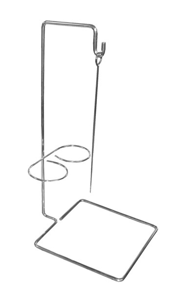 Brochettenstatif verzinnt + 2 Saucentöpchen